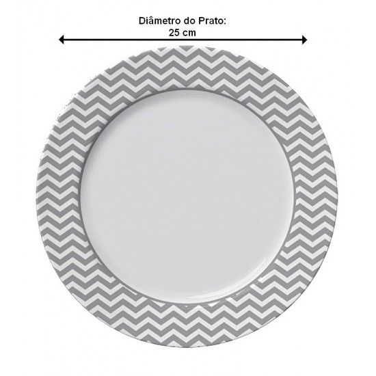 Prato Raso 25cm Paris Porcelana Germer